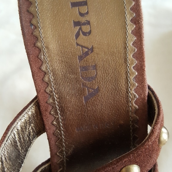 AUTHENTIC PRADA SUEDE STUDDED SHOES - Picture 7 of 8